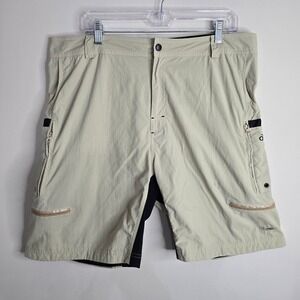 Old Harbor Outfitters Mens Ripstop Fishing Shorts Tan Black Size 42 Performance